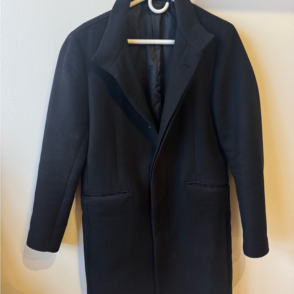 Theory Men's Classic Black Trench Coat